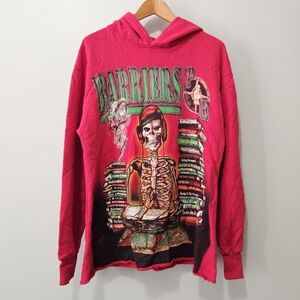 Barriers x Public Enemy Red Hoodie 2022 Size M Damaged 1 Hole